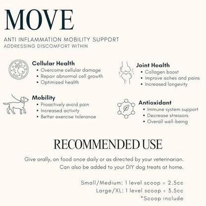 Move Joint Health Dog Supplement with Bovine Collagen - Sooth Pain from Inflammation and Support Dog's Immune System with Antioxidants