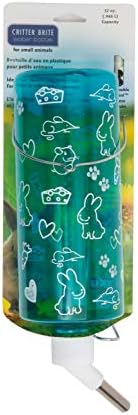 Lixit® Critter Bright Water Bottles for Hamsters, Rabbits, Chinchillas, Ferrets, Guinea Pigs and Other Small Animals - Made in USA (Blue (Pack of 3), 32 Ounce)