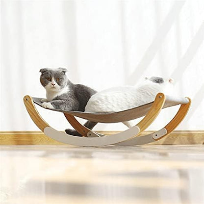 Pet Bed Solid Wood Cats Bed Cats Bed Dog Bed Teddy Bed Cats Litter Cats Cradle Breathable Design Warm in Winter and Cool in(E)