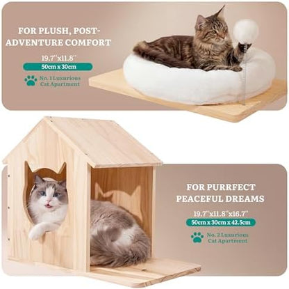 YITAHOME 63" Stable Pine Wood Cat Tree