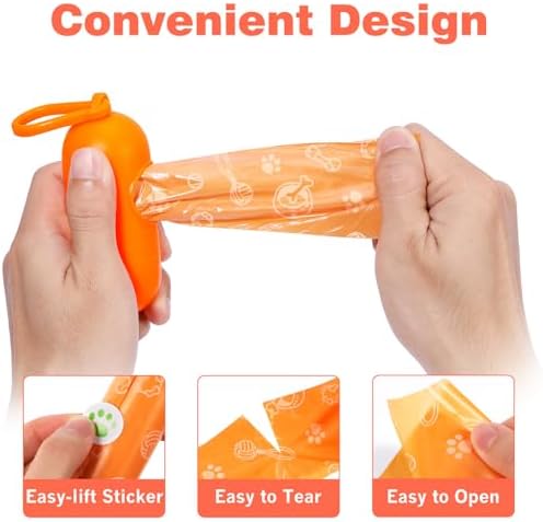 Dog Poop Bags Rolls 240 PCS– Extra Thick Leak Proof 4 Color Mix with Holder