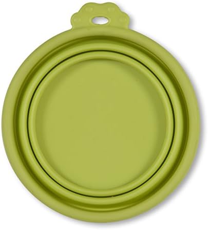 Cider Mills Petmate 23370 Silicone Round 3-Cup Travel Bowl for Pets, Go-Go Green