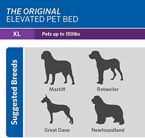 Coolaroo Original Elevated Dog Bed - Breathable Off-The-Ground Pet Bed with Cooling Fabric, Joint Relief & Moisture-Resistant Fabric, 100% Recyclable, Easy Clean, Brunswick Green, Extra Large