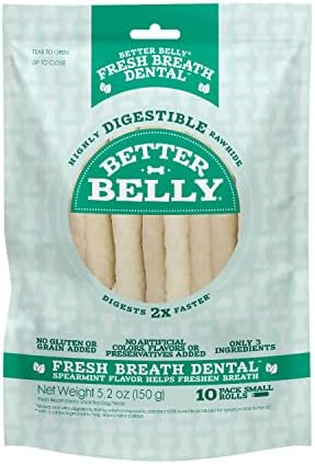 Better Belly Fresh Breath Roll Small Highly Digestible Dog Treats, 10 Count