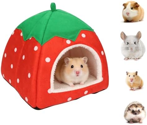 Hedgehog Hideout Small Animal Bed Nest Cave, Guinea Pig Hamster Warm House Cage Supplies Accessories