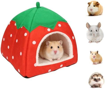Hedgehog Hideout Small Animal Bed Nest Cave, Guinea Pig Hamster Warm House Cage Supplies Accessories