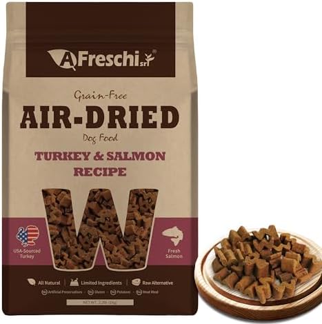 AFreschi Turkey & Salmon Air-Dried Dog Food, Grain-Free, 2.2 lb