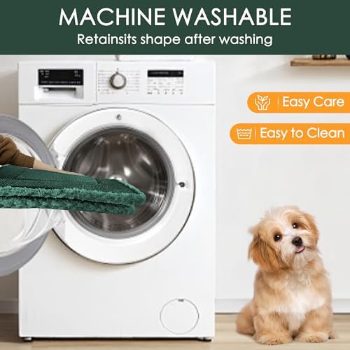 Dog Crate Pad Washable Cat Dog Pet Bed for Crate kennel Small Mat 24inGreen