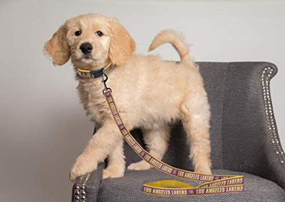 NBA LOS ANGELES LAKERS Dog Leash, Size Medium. Heavy-Duty Metal Swivel Buckle Pet Leash