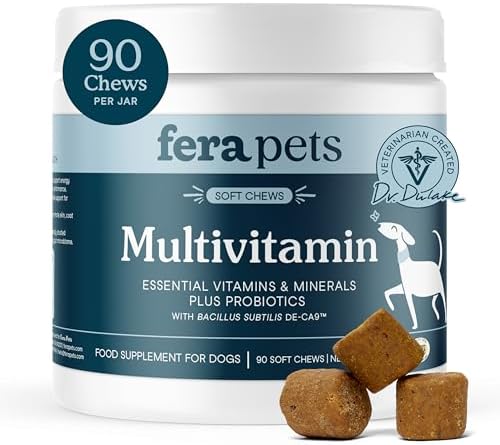 Fera Pets Dog Multivitamin Chews with Probiotics, 90 Chews
