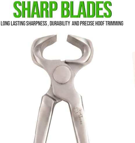 10" Miniature Hoof Nipper for Ponies–High-Quality Vanadium Steel Farrier Tool with Dull Finish for Precise Hoof Trimming,Grooming,Maintenance–Professional Farrier Equipment,Durable Hoof Care Tool