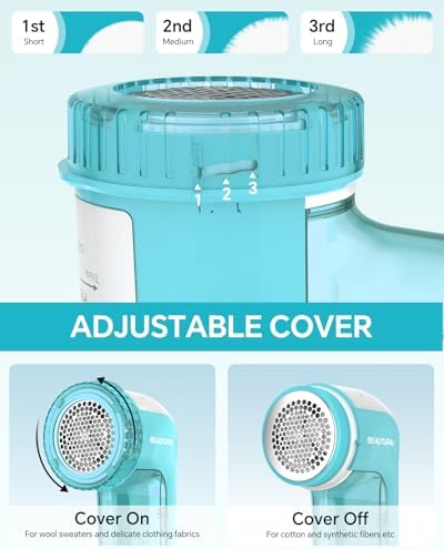 BEAUTURAL Fabric Shaver and Lint Remover, Portable Sweater Defuzzer