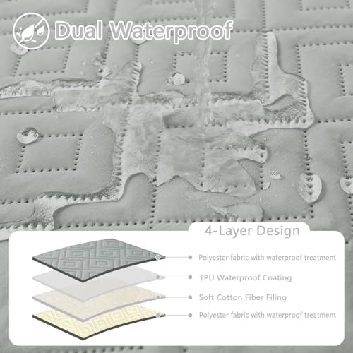 hyha Waterproof Reversible Dog Blanket, Pet Blanket for Sofa Couch