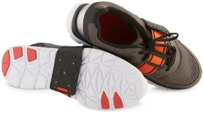K1 Mid-Sole Ice Cleats - Rotatable Traction Aids For Flat Shoes - Indoor/Outdoor, Climbing, Driving - Slim Profile - Orange