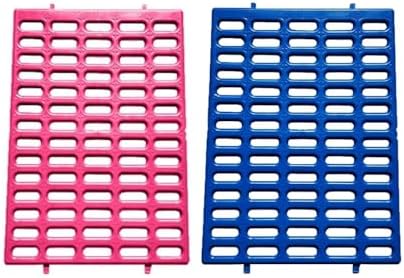 Saguaro Acres Rabbit and Small Animal Cage Resting Mat for Wire Floored Cages 2 Pack (Blue & Pink)