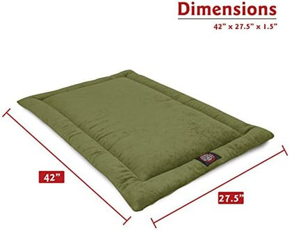 Majestic Pet Dog Crate Mat - Machine Washable Soft Plush Pet Bed Pad for Crates & Kennels | USA Crafted | 42"x26" Villa Fern