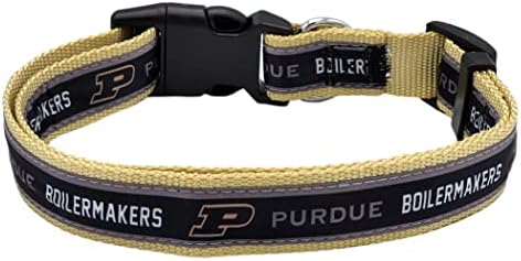 Pets First Collegiate PET Collar New Version Purdue Boilermakers Dog Collar, Size Medium. Best Sports Team Color for Dogs & Cats. A Shiny & Colorful Dog & Cat Collar Licensed by The NCAA