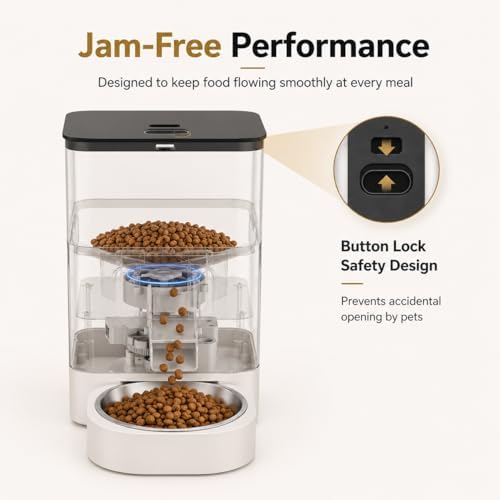 Smart Automatic Pet Feeder for Cats & Small Dogs with App 4L