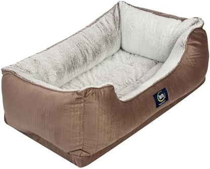 Serta Orthopedic Cuddler Dog Bed for Pets – Chocolate Brown (X-Large)