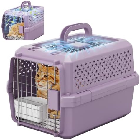 RIZZARI Crate Small Animal Carrier: Secure Lock Ventilated Shell Design