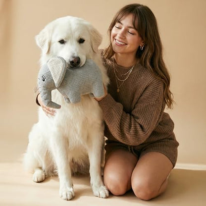 Premium Plush Dog Toy - Elephant Plush Dog Toy, Jumbo Eco Friendly