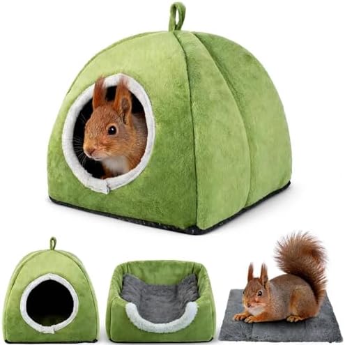 Squirrel Hideout Nest, Washable Bed & Hideaway House