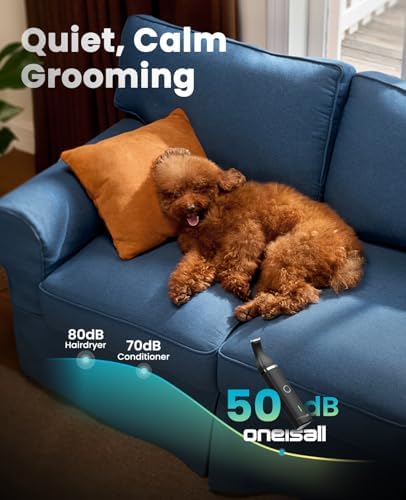 oneisall Dog Paw Trimmer, Small Dog Clippers with Double Blades (Black)