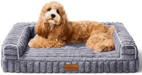 Orthopedic Medium Dog Bed Furry Pet Bed, Washable Cover 30''X20''