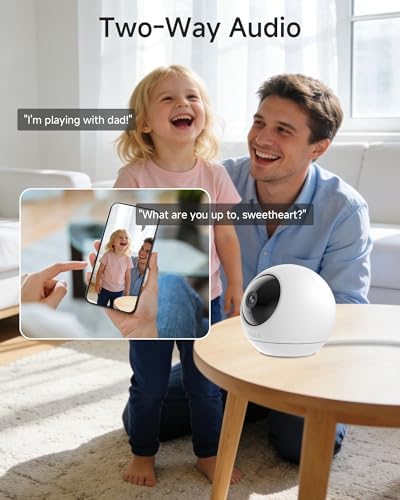 Noorio 4K Indoor Security Camera, Baby & Pet Monitor with 5/2.4 GHz WiFi 6