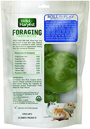Wild Harvest® Foraging Instincts Roll n’ Play Interactive Treat, 3 Count, for Pet Mice, Rats, Hamsters and Gerbils, 2.30 Ounce (Pack of 1)