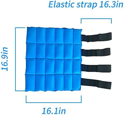 Horse Ice Boots 2-Pack - Reusable Gel Cold Therapy Pack for Swelling & Pain Relief, Cooling Wraps for Hock, Knee, Ankle, Hoof, Adjustable Fit for Horses, Ponies, Drafts, Durable, Leak-Resistant (Blue)