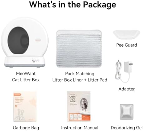 Meowant Self Cleaning Cat Litter Box Safety Sensors,APP Control,Large Space