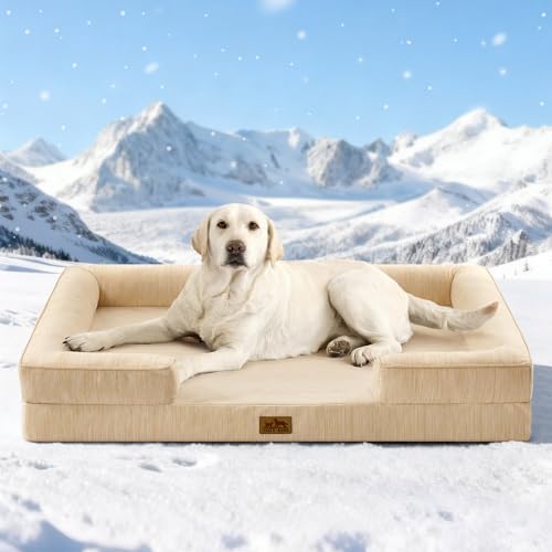 COZY KISS Orthopedic Dog Cooling Bed Washable for Extra Large Dogs, XXL