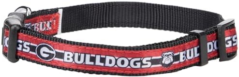 Pets First Collegiate PET Collar New Version Georgia Bulldogs Dog Collar, Size Medium. Best Sports Team Color for Dogs & Cats. A Shiny & Colorful Dog & Cat Collar Licensed by The NCAA