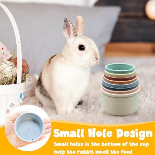 8 Pcs Stacking Cups for Bunny,Colorful Nesting Reusable Rabbit Toys