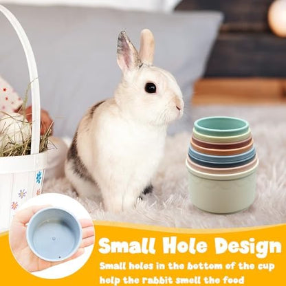 8 Pcs Stacking Cups for Bunny,Colorful Nesting Reusable Rabbit Toys
