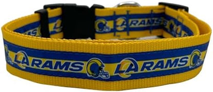 Pets First NFL Los Angeles Rams Licensed PET COLLAR, Extra Large - Heavy-Duty, Strong, and Durable Dog Collar. Available in 31 Football Teams and 4 Sizes