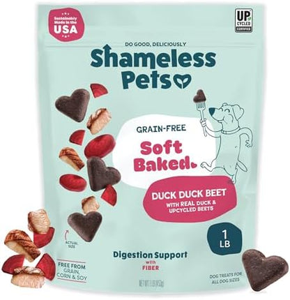 Shameless Pets Soft-Baked Dog Training Treats, Duck Duck Beet - 16 oz