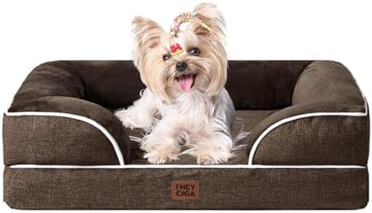 EHEYCIGA Orthopedic Small Dog Bed, Waterproof Memory Foam Washable Pet Beds