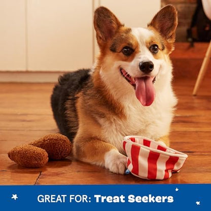 BarkBox Bucket O' Fried Licken 2-in-1 Interactive Plush Dog Toy