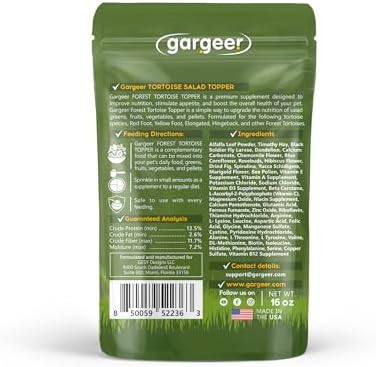 Gargeer 16oz Forest Tortoise Salad Topper. Enhanced Appetite, USA Made