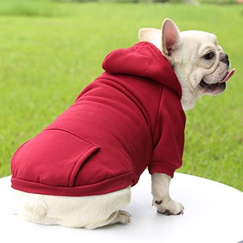 TAPBULL Dog Dresses, Fashionable Pet Dog Sweatshirt Clothes in Dark Colors, Cute Cat Birthday Dress Outfit (Red/Blue/Orange 3-Pack), Small