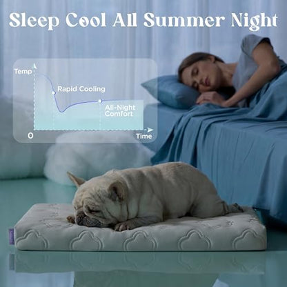 LESURE ApexCloud™ Cooling Dog Bed with Washable Cover for Medium Dogs, 29IN