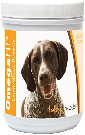 Healthy Breeds German Shorthaired Pointer Omega HP Fatty Acid Skin and Coat Support Soft Chews 90 Count