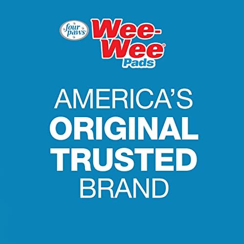 Four Paws Wee-Wee Super Absorbent Unscented Pee Pads for Dogs & Puppies with Insta-Rise Border, Leak-Proof Dog Housebreaking Potty Training Floor Protection, 22" x 23", 10 Count (Pack of 3)
