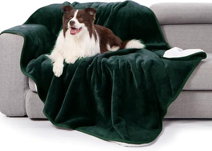 gogobunny Waterproof Blanket for Bed Couch, Sherpa Fleece Throw, 50x60