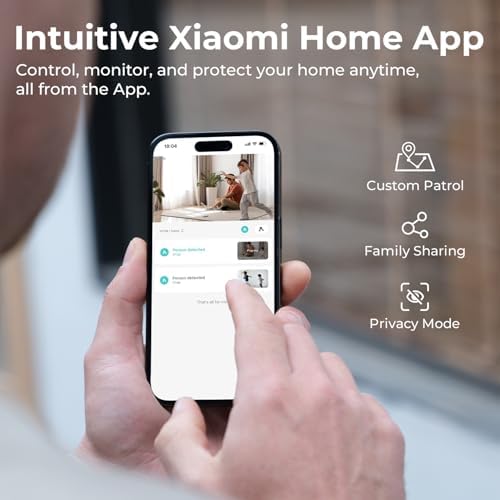 IMILAB 4K 8MP Security Camera Indoor, 360° View Pet/Dog/Baby Camera with Xiaomi Home App, 2.4G/5G WiFi Plug-in Room Cam, Color Night Vision, Pet&Human Track, Two-Way Audio, No Subscription(C40)