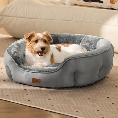 Bedsure Medium Dog Bed Washable,Large Cat Beds for Indoor Cats,28in Grey