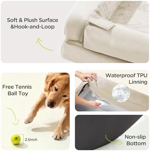 Waterproof Orthopedic Dog Bed for Medium Large Sized Dogs