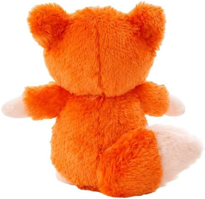 SNUG AROOZ Foxy the Red Panda - Orange & White Plush Dog Toy, Squeaks & Crinkles, Pet Multi-Sensory Play, 8" Soft Animal Companion, Cuddle-Fetch-Chew